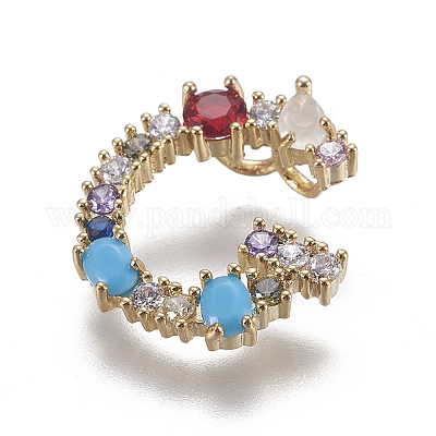 Ciondoli rhinestone in ottone&nbsp;X-ZIRC-E517-04G-G-1