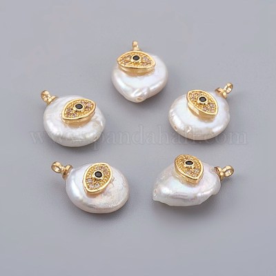 Подвески из натурального пресноводного жемчуга PEAR-F008-28G-1