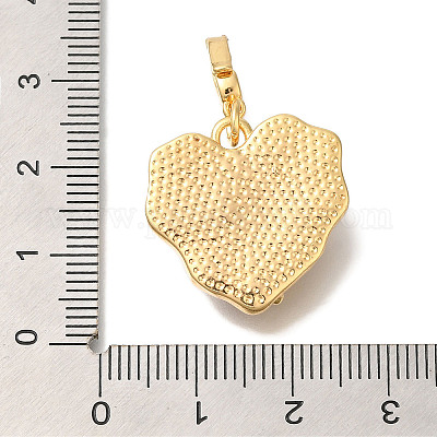 Латунные микро-паве прозрачные кубические цирконии европейские подвески-шармы KK-K388-68G-1