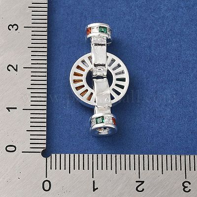 Покрытие стойки латунь паве фианиты складные застежки KK-M285-07S-1