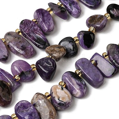 Естественно чароитовыми бисер пряди&nbsp;G-P604-A29-01-1