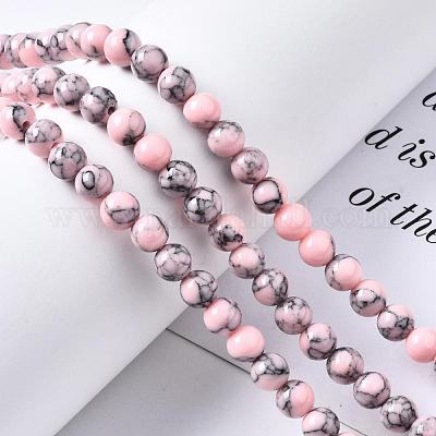 Окрашенные синтетической бирюзы шарика Gemstone пряди TURQ-R032-6mm-XSS04-1