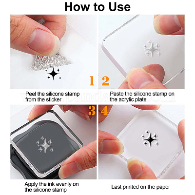 CRASPIRE Celestial Clear Stamps for Card Making Scrapbooking Crafting DIY  Decorations, Moon and Stars Transparent Silicone Seal Stamps for Embossing
