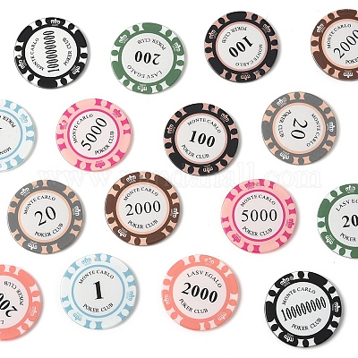 16шт 8 цвета непрозрачные акриловые подвески OACR-FS0002-21-1