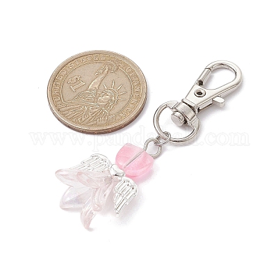 Стеклянные подвески в виде ангела HJEW-JM01627-05-1