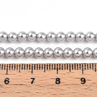 Выпечка из окрашенного перламутрового стекла жемчужные бусинки HY-N002-4mm-A03-1