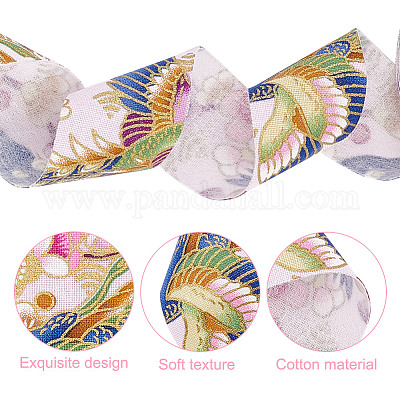9 цвет хлопковые ленты с принтом в форме цветов/птиц/павлинов/кошек/волн OCOR-GO0001-11A-1