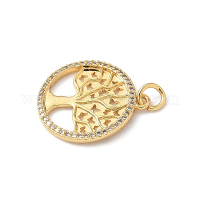 Латунные микро проложить кубического циркония подвески KK-S337-07G-A-1