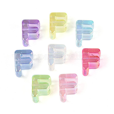 УФ-покрытие прозрачные акриловые европейские бусины OACR-M027-02F-1