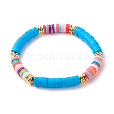 PH PandaHall Heishi Clay Beads Klein Blue, 3000pcs 6mm Vinyl Disc Beads  Flat Round Handmade Poly Clay Beads for Friendship Bracelet Earring Choker