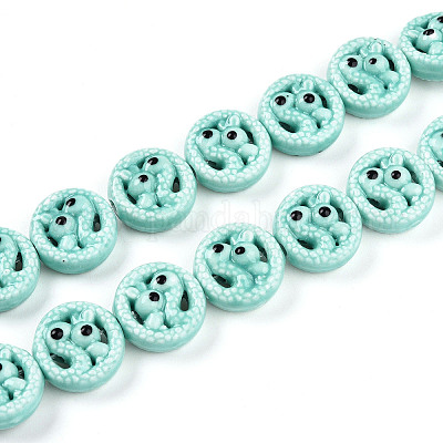 Фарфора ручной работы шарик нити PORC-N011-01B-1