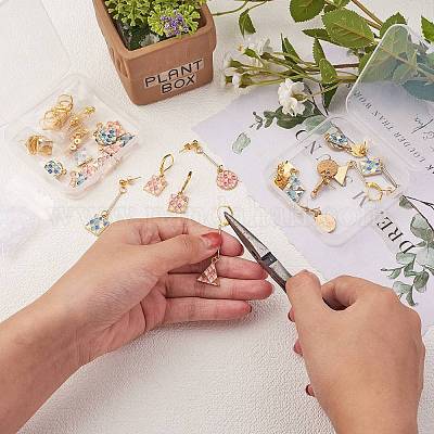 Наборы для изготовления сережек с драгоценными камнями своими руками DIY-SZ0008-72-1