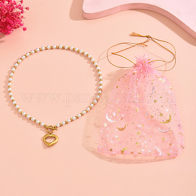 Элегантное женское ожерелье с подвеской в виде сердца из нержавеющей стали 201 PJ2057-1-1