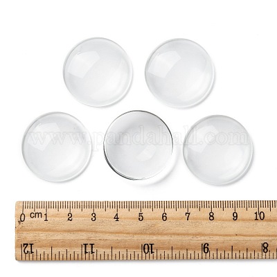 30mm Handmade Glass Cabochons  Cabochon Clear Glass Pendant