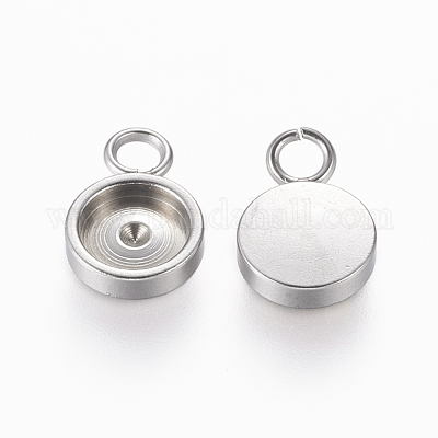 Подвески-кабошоны из нержавеющей стали 304 STAS-L195-09P-1