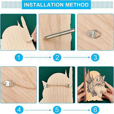 3d волк резьба по животному ремесло HJEW-WH0028-47-1