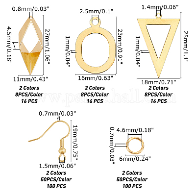 Наборы для изготовления сережек с подвесками своими руками DIY-GA0002-19-1