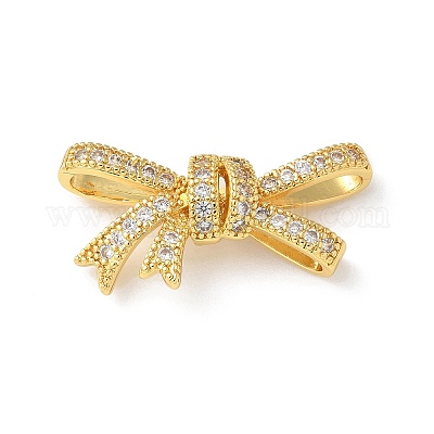 Латунные микропаве прозрачные подвески с фианитом KK-A236-12G-1