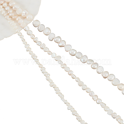 3 нити 3 стилей натуральных культивированных пресноводных жемчужных бусин PEAR-NB0002-09-1