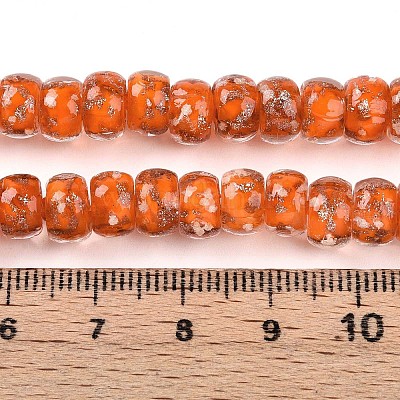 Светящиеся стеклянные бусины ручной работы из золотой фольги FOIL-N029-02A-08-1