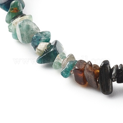 Натуральные многоцветные браслеты из бусин турмалина&nbsp;BJEW-JB06243-1