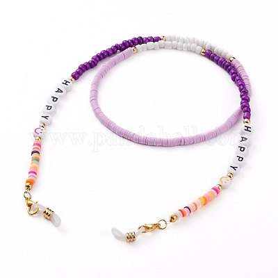 Радуга очки цепи AJEW-EH00315-1