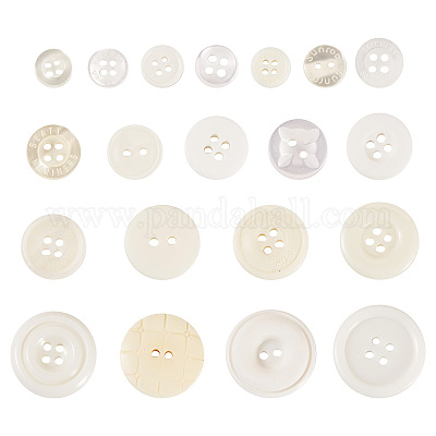 Плоские круглые пуговицы из смолы BUTT-TAC0017-01D-1