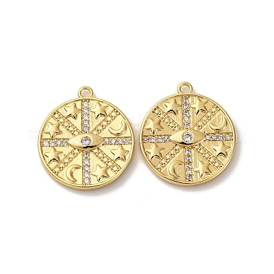 Латунные микро проложить кубического циркония подвески KK-D388-13G-1