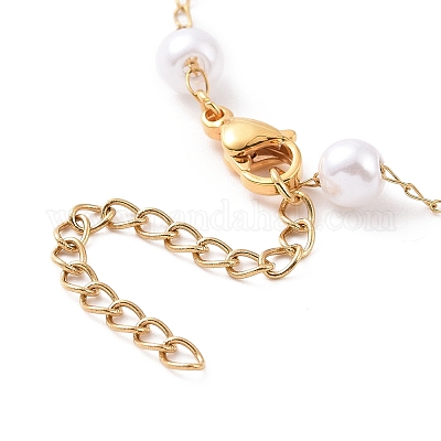 Ожерелья из нержавеющей стали 304 с вакуумным покрытием pvd NJEW-E064-02G-1