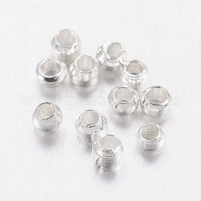 Зажимные бусины из латуни KK-E002-S-NF-1