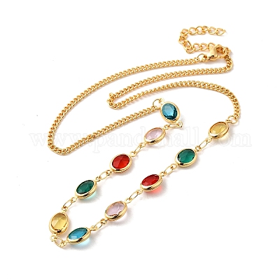 Ожерелья из нержавеющей стали 304 с панцирными цепочками NJEW-V009-01G-1