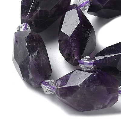 Natürlichen Amethyst Perlen Stränge&nbsp;G-H095-A01-01-1