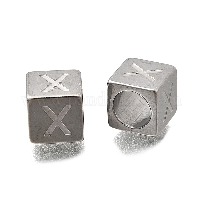 Европейские бусины из нержавеющей стали 304 STAS-D382-02X-P-1