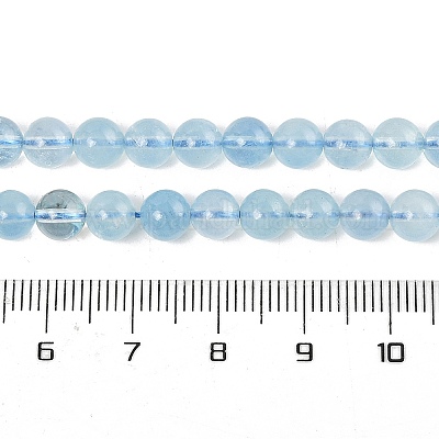 Природные Аквамарин бисер нитей G-P342-10-6mm-A-1