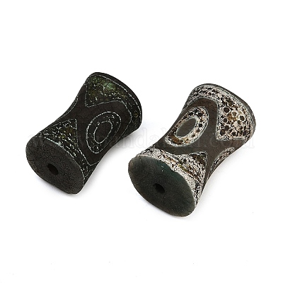 Tibetische Achat 3-Augen-Perlen&nbsp;G-U029-A01-1