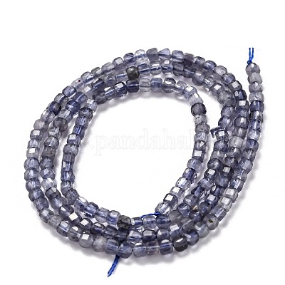 Brins de perles d'iolite / cordiérite / dichroite naturels&nbsp;G-H266-30-1