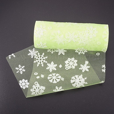 Сетчатые ленты со снежинками в стиле деко OCOR-P010-G10-1