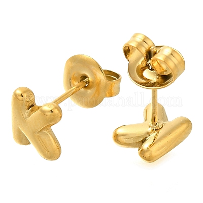 Серьги-гвоздики из нержавеющей стали 304 EJEW-I316-01G-K-1