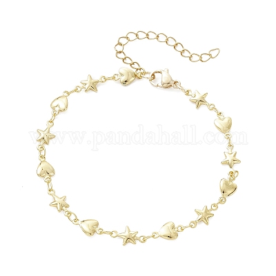 Браслеты из латунной цепочки для женщин BJEW-JB12746-1