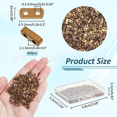 640 шт. гальванизированные стеклянные бусины SEED-NB0002-05C-1