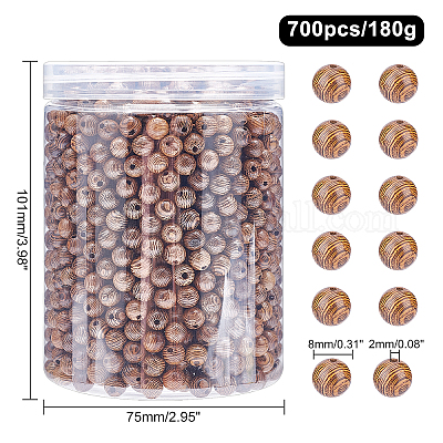 180 г натуральных бусин из дерева венге WOOD-CA0001-26B-1