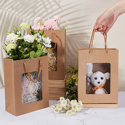 Крафт-бумага подарочные пакеты ABAG-WH0044-36B-1