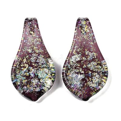 Lampwork большие кулоны&nbsp;FOIL-K003-01-1