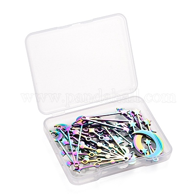 10 шт. 5 стиля ионного покрытия (IP) 201 подвески из нержавеющей стали STAS-LS0001-69MC-1