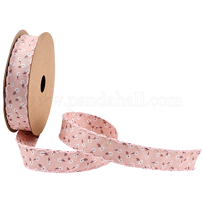 1 рулон полиэстеровых лент с цветочным принтом SRIB-CY0001-11-1