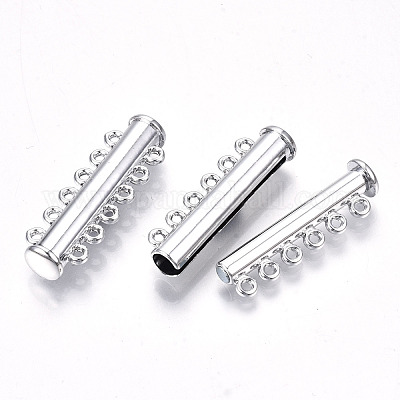 6-пряди латунные магнитного слайд замок застежки KK-Q740-19P-1