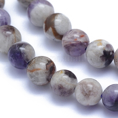 Нити из натуральных шевронных аметистовых бусин G-L552H-06A-1