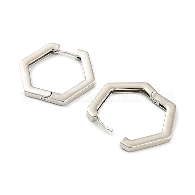 Латунные серьги обруча EJEW-G363-04P-1