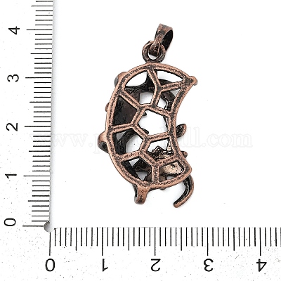 Подвеска в форме цветка из латуни с кабошоном KK-S521-05RC-1