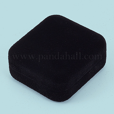 Квадратные бархатные коробки для хранения браслетов с черной внутренней частью CON-WH20010-03C-1